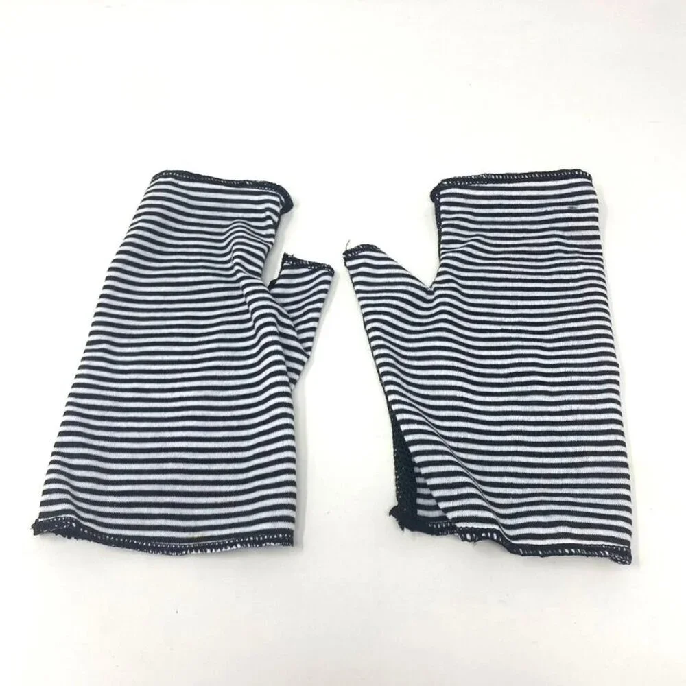 Fingerless Fashion Gloves Stripes Fishnet Accessory Costume Dance 80's  B8